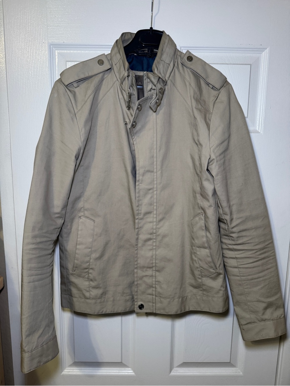Zara Man Men’s Beige Lightweight Jacket Coat Size Medium